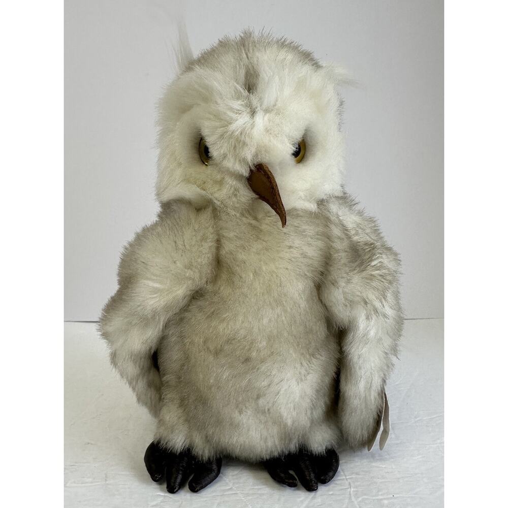 GUND Snowy Owl Plush ORIGINAL TAGS White Gray Owlet Stuffed Toy Golden Eyes